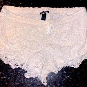 Medium express white shorts